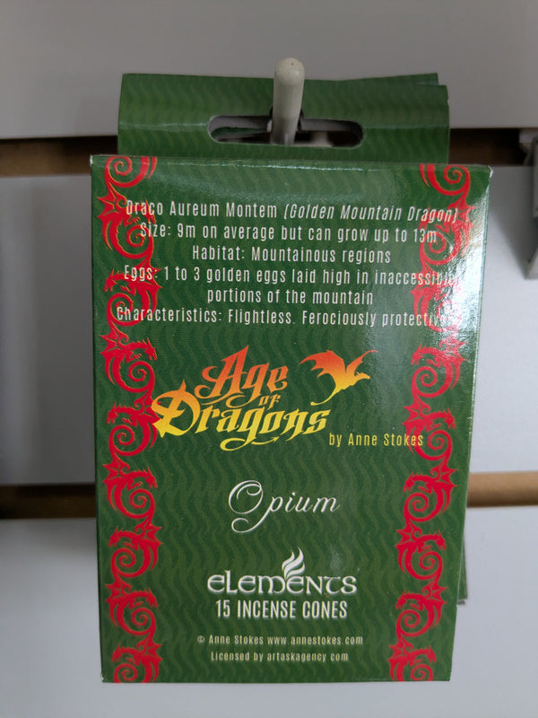 Age of Dragons Opium Incense Cones by Anne Stokes – 15 Pack