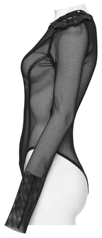 Punk Rave Cyberpunk Armor Mesh Bodysuit