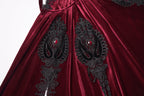 Punk Rave Seraphiel Gothic Velvet Cloak – Blood Red