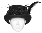 Goth Feather Formal Hat Gothic Retro Style Punk Rave