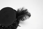Goth Feather Formal Hat Gothic Retro Style Punk Rave