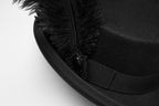 Goth Feather Formal Hat Gothic Retro Style Punk Rave