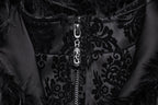 Punk Rave Morrigan Goth Gorgeous Jacquard Coat - Black