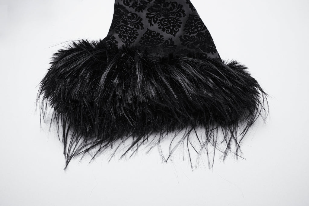 Punk Rave Morrigan Goth Gorgeous Jacquard Coat - Black