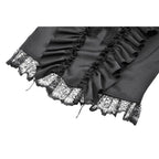 Dark in Love Seraphina Ruched Puff Sleeve Corset Top in Black