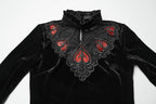 Punk Rave Belladonna Demon’s Hand Velvet T-Shirt in Red