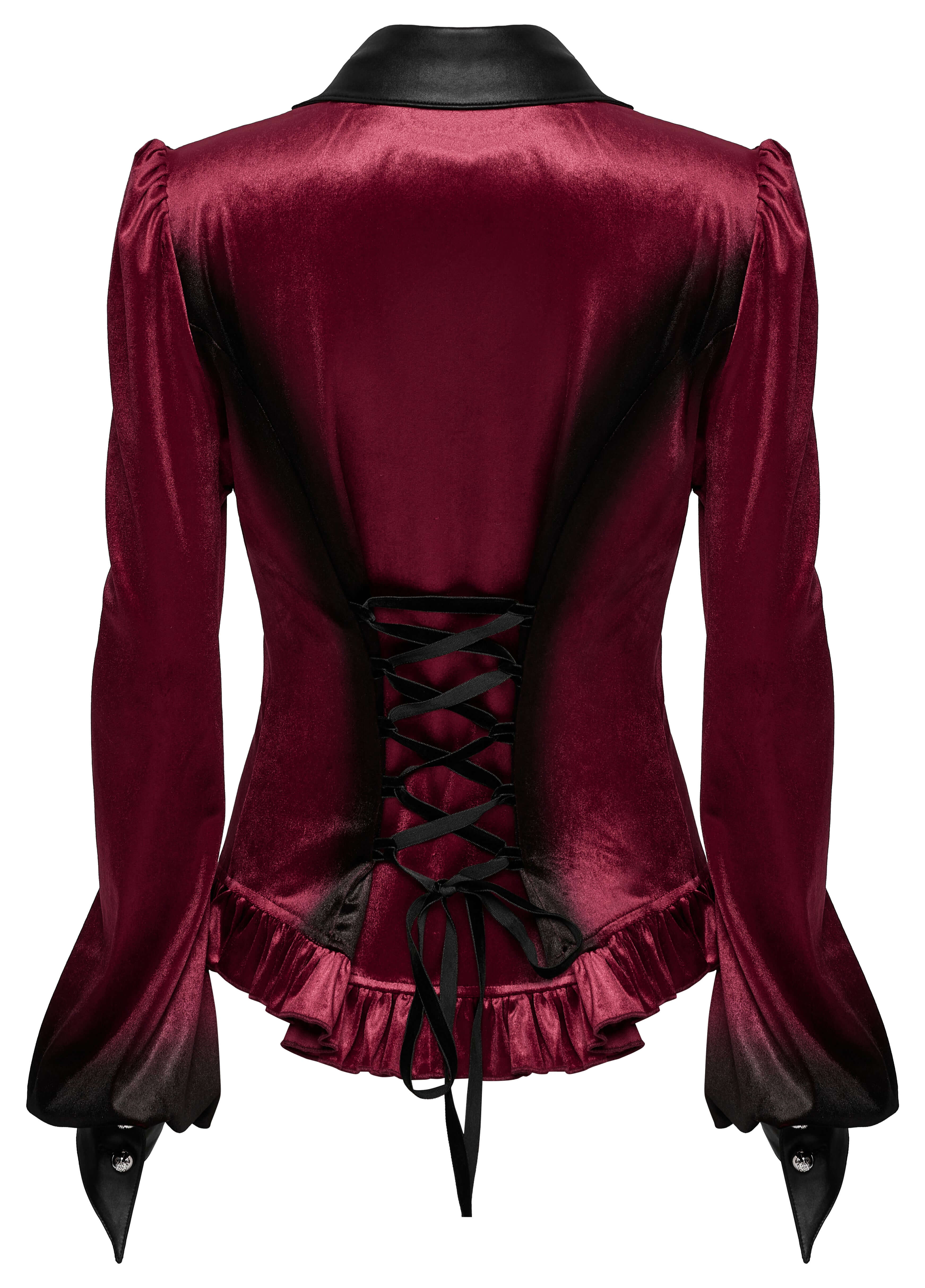 Punk Rave Fawn Gradient Printed Shirt in Red
