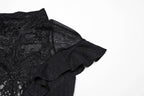 Punk Rave Gothic Applique Top