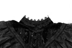 Punk Rave Elysia Velvet Ruffle Goth Shawl In Black
