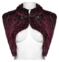 Punk Rave Lilith Gradient Devil Fur Shawl in Crimson