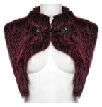 Punk Rave Lilith Gradient Devil Fur Shawl in Crimson