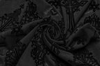 Punk Rave Seraphina Gothic Lace Flares - Cross Flocking Mesh Leggings