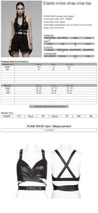 PUNK RAVE - Nyx Elastic Cross Strap Crop Top