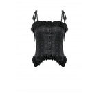 Dark in Love Selene Ruffled Floral Jacquard Corset Top
