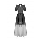 Dark in Love Ebon Rose High-Low Mesh & Lace Goth Dress
