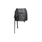 Dark in Love Chaos Reign Faux Leather Goth Mini Skirt in Black
