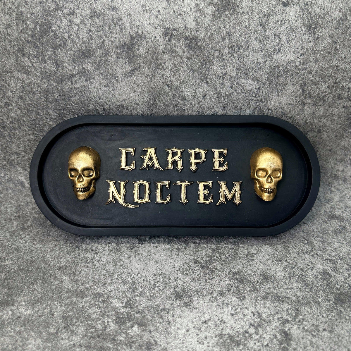 ‘Carpe Noctem’ Skull Wall Plaque