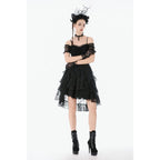 Dark in Love Romantic Gothic Lace Layered High-Low Dress
