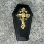 Vintage Cross Coffin Trinket Box