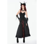 Dark in Love Black Lace Court Lace-Up Camisole
