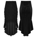 Punk Rave - Belladonna Goth Rose Fishtail Skirt