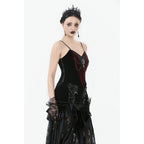 Dark in Love Morrigan Velvet & Lace Chain-Detail Top