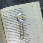 Silver Moon Handmade Bookmark