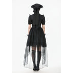 Dark in Love Ebon Rose High-Low Mesh & Lace Goth Dress