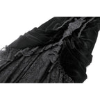 Dark in Love Vampiress Royal Velvet and Lace Maxi Dress