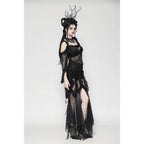 Dark in Love Nevaeh Gothic Lace and Mesh Mermaid Skirt