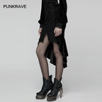 Punk Rave - Belladonna Goth Rose Fishtail Skirt