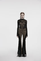 Punk Rave Ravena Cross Flocking Mesh Top