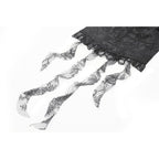 Dark in Love Seraphina Ruched Lace Goth Blouse in Black