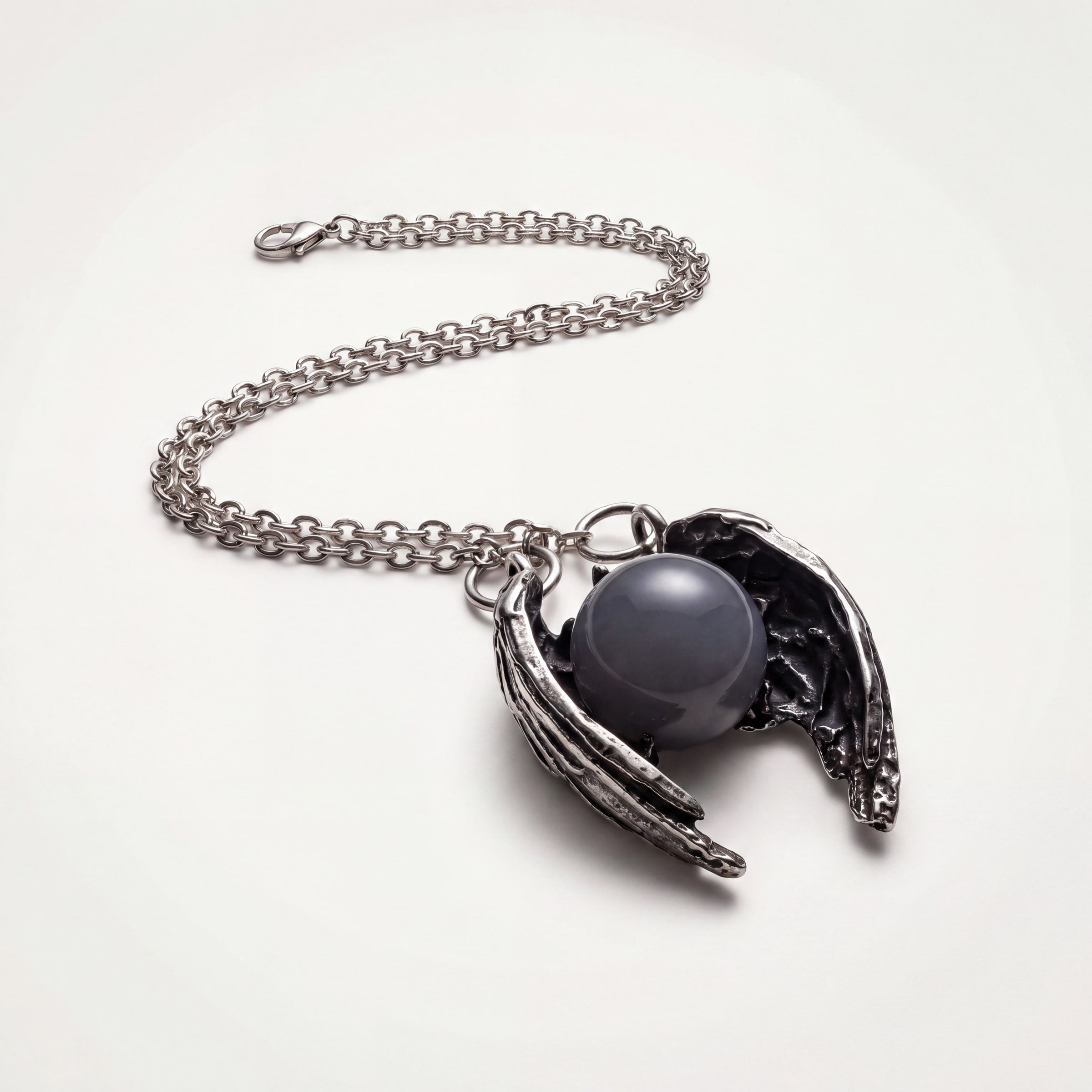 Ethereal Wings Crystal Pendant Necklace | Spiritual Choker for Women & Men