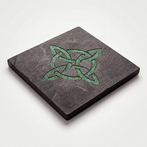 Celtic Witch's Knot Coaster – Handmade