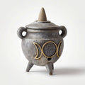 Triple Moon Cauldron Backflow Incense Burner