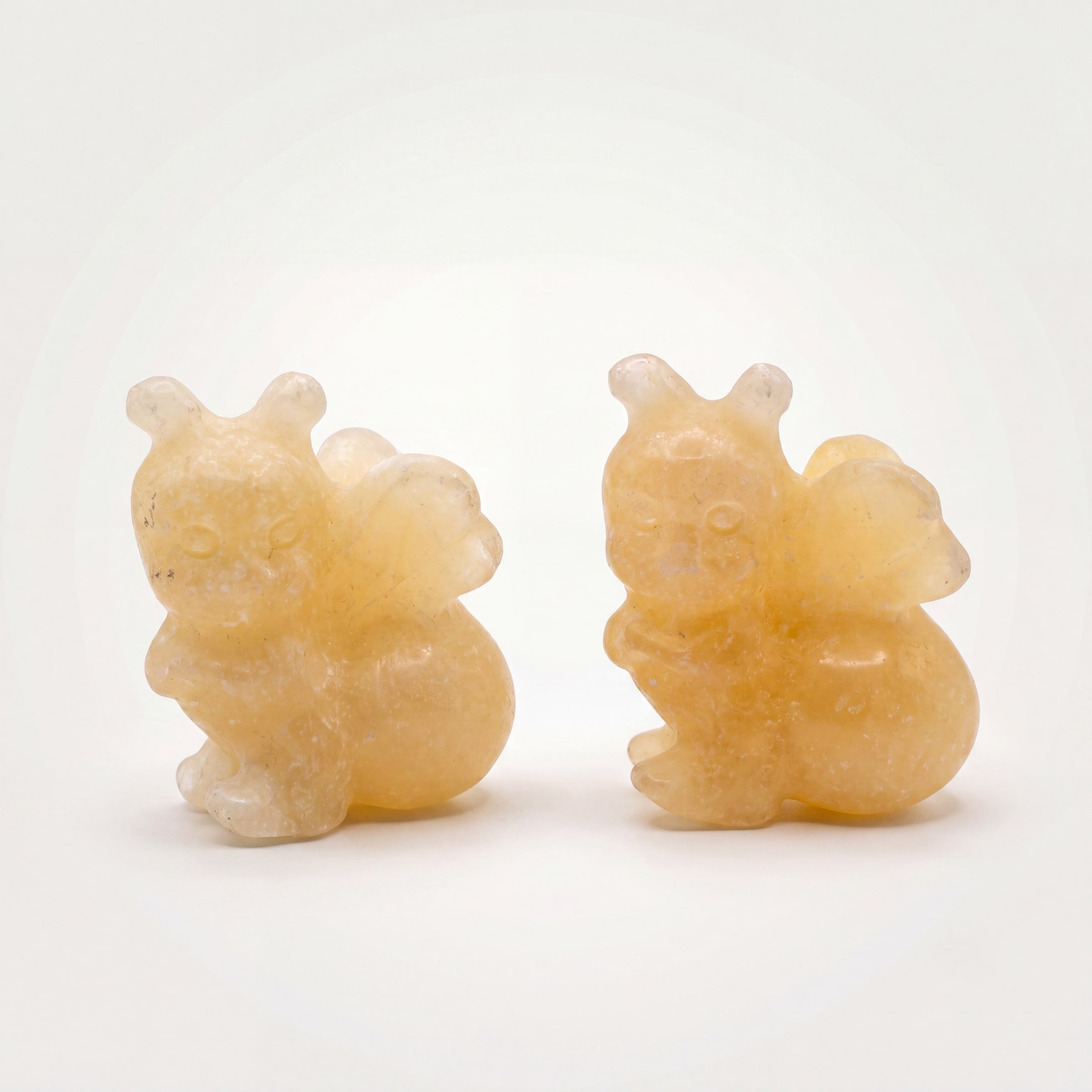 Honey Calcite Carved Bumble Bee Crystal Figurine
