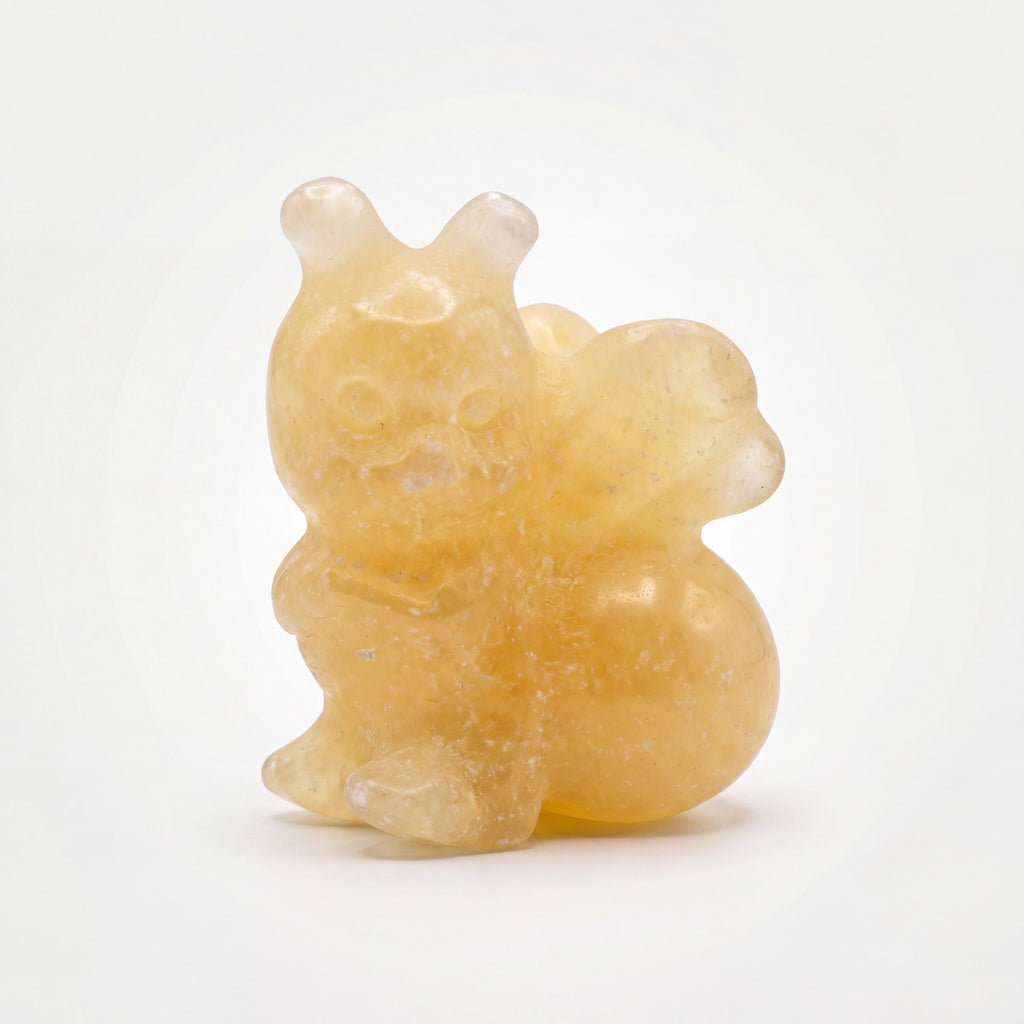 Honey Calcite Carved Bumble Bee Crystal Figurine