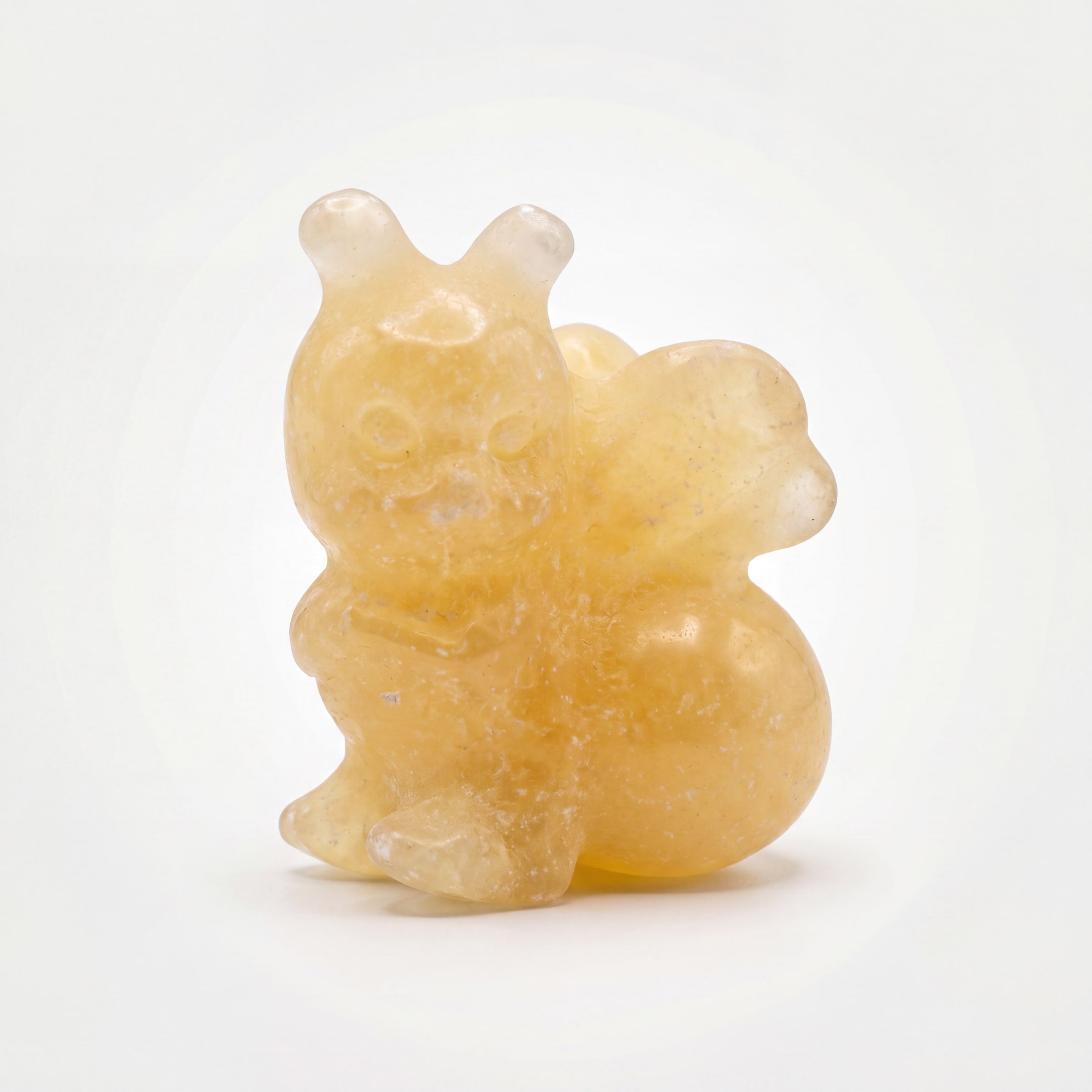 Honey Calcite Carved Bumble Bee Crystal Figurine
