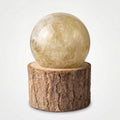 Citrine Crystal Sphere – 59mm 299g | One of a Kind with Wooden Stand