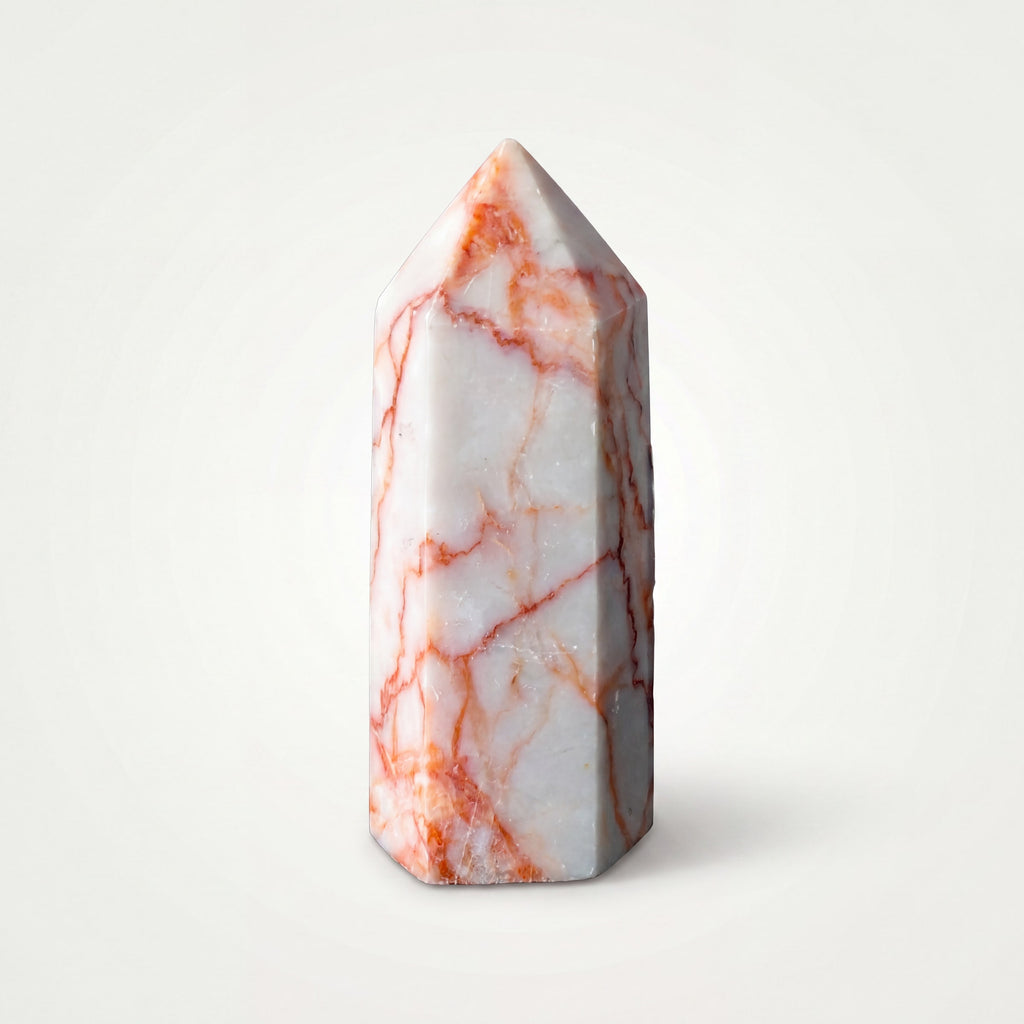 Red Network Crystal Point Tower – 5.5cm 41g | One of a Kind