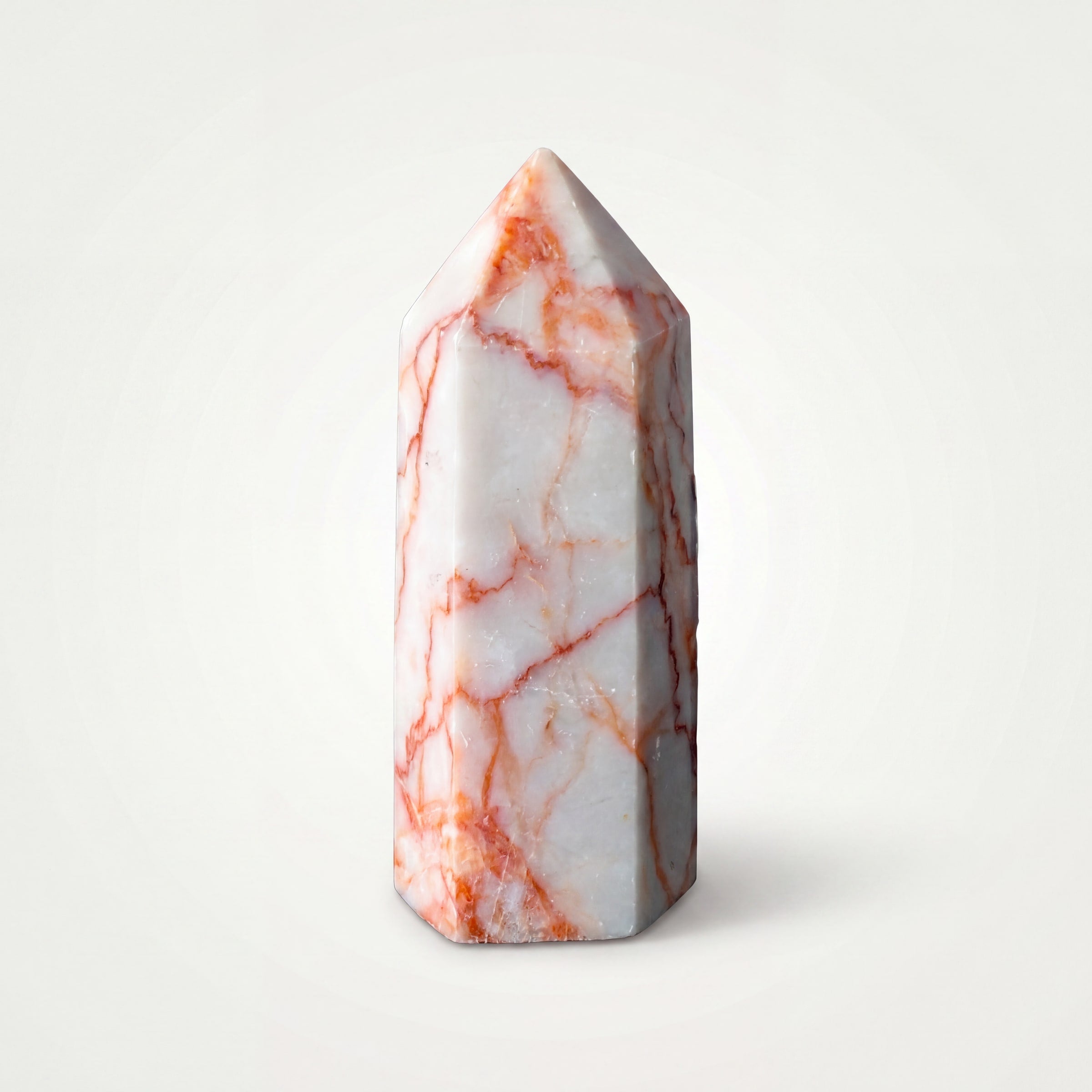 Red Network Crystal Point Tower – 5.5cm 41g | One of a Kind