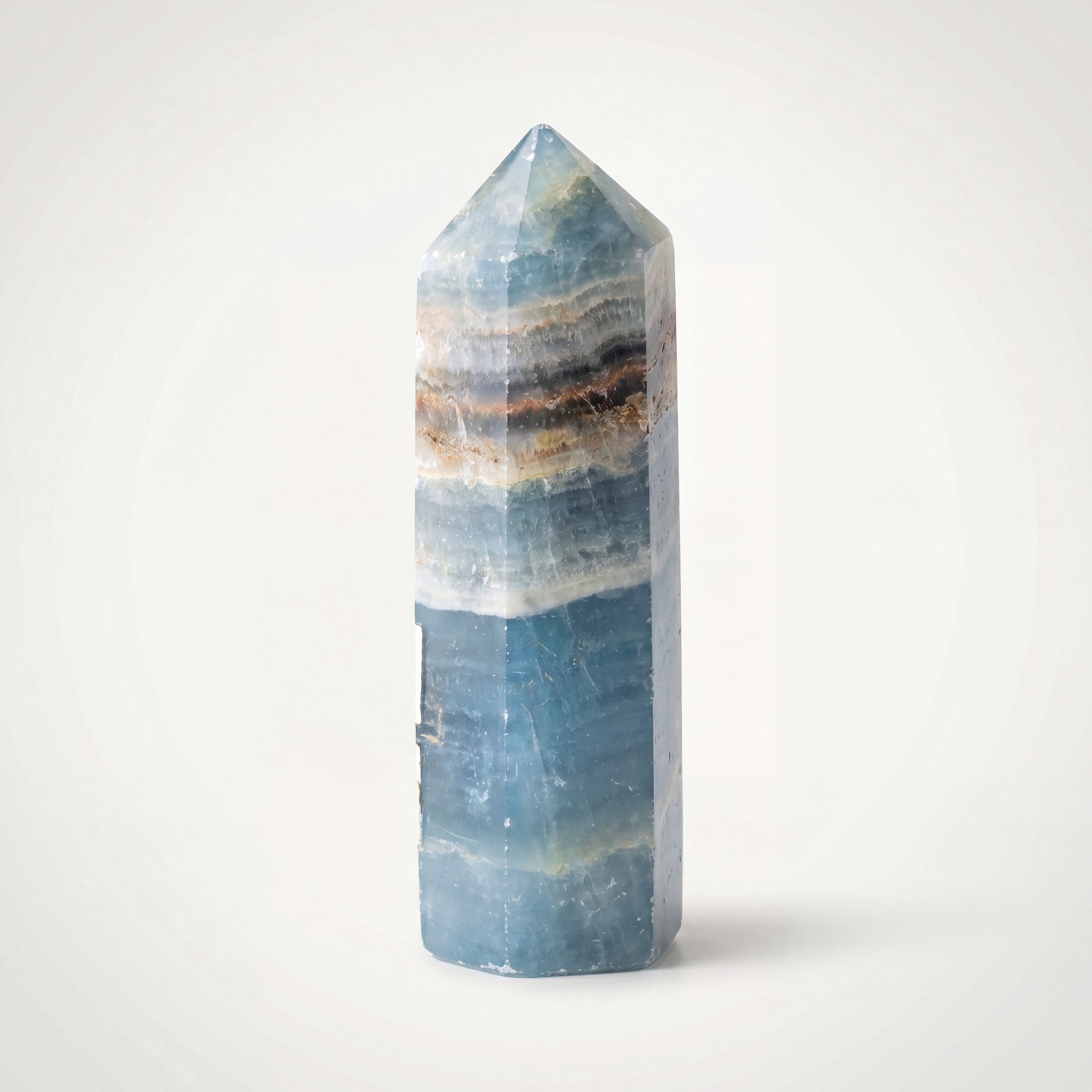 Blue Onyx Crystal Point Tower – 7.5cm 74g | One of a Kind