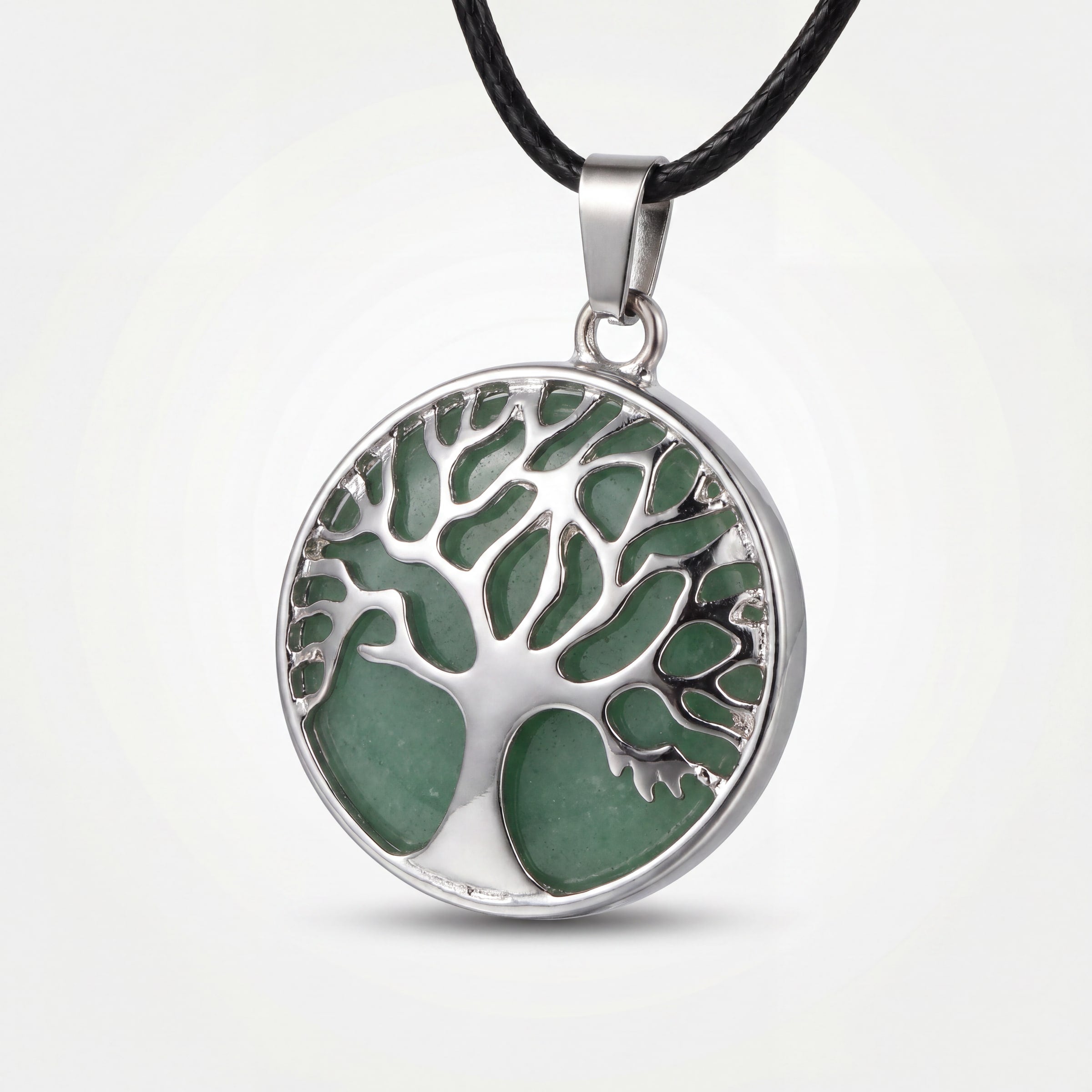 Green Aventurine Tree of Life Pendant Necklace