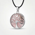 Rose Quartz Tree of Life Pendant Necklace
