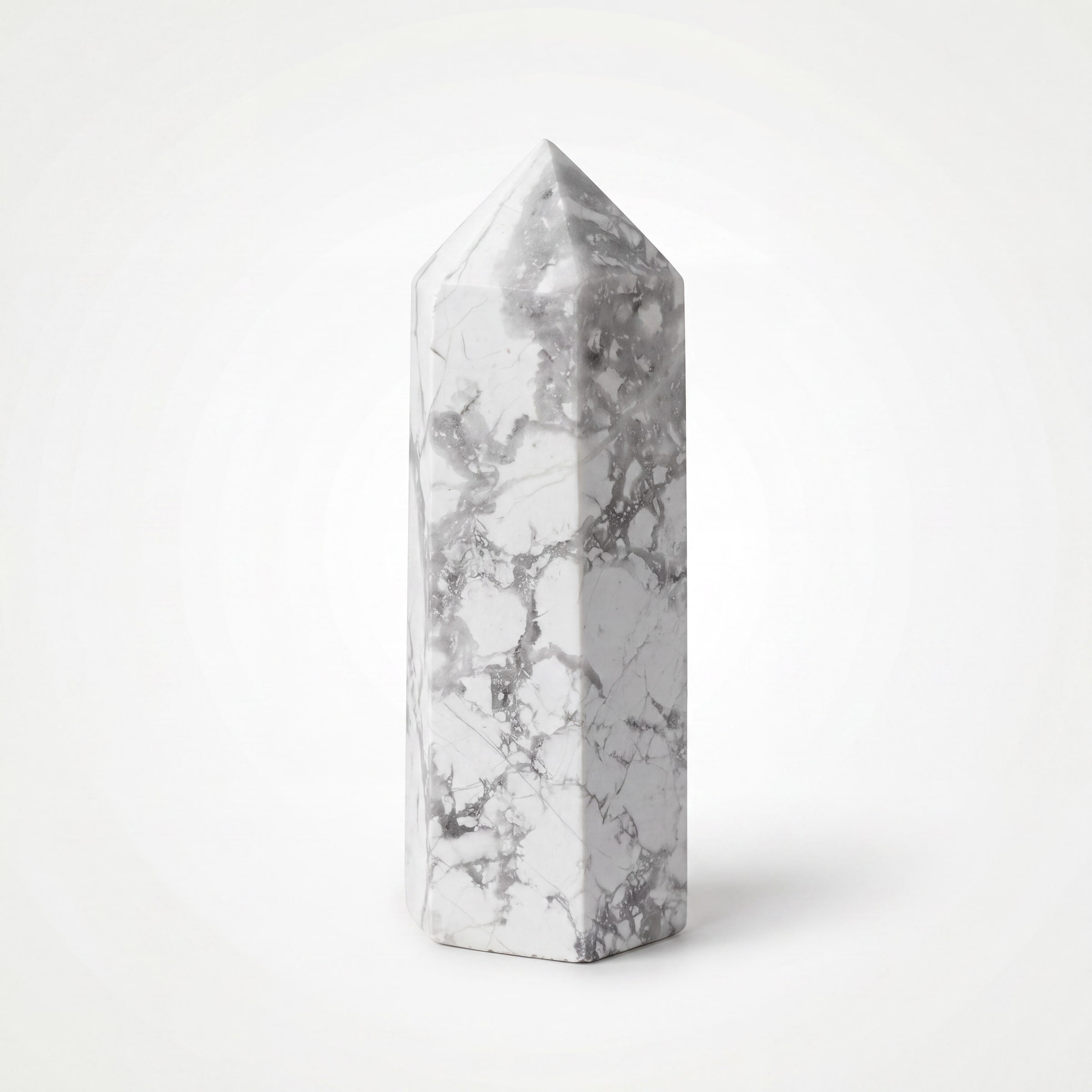 Howlite Crystal Point Tower