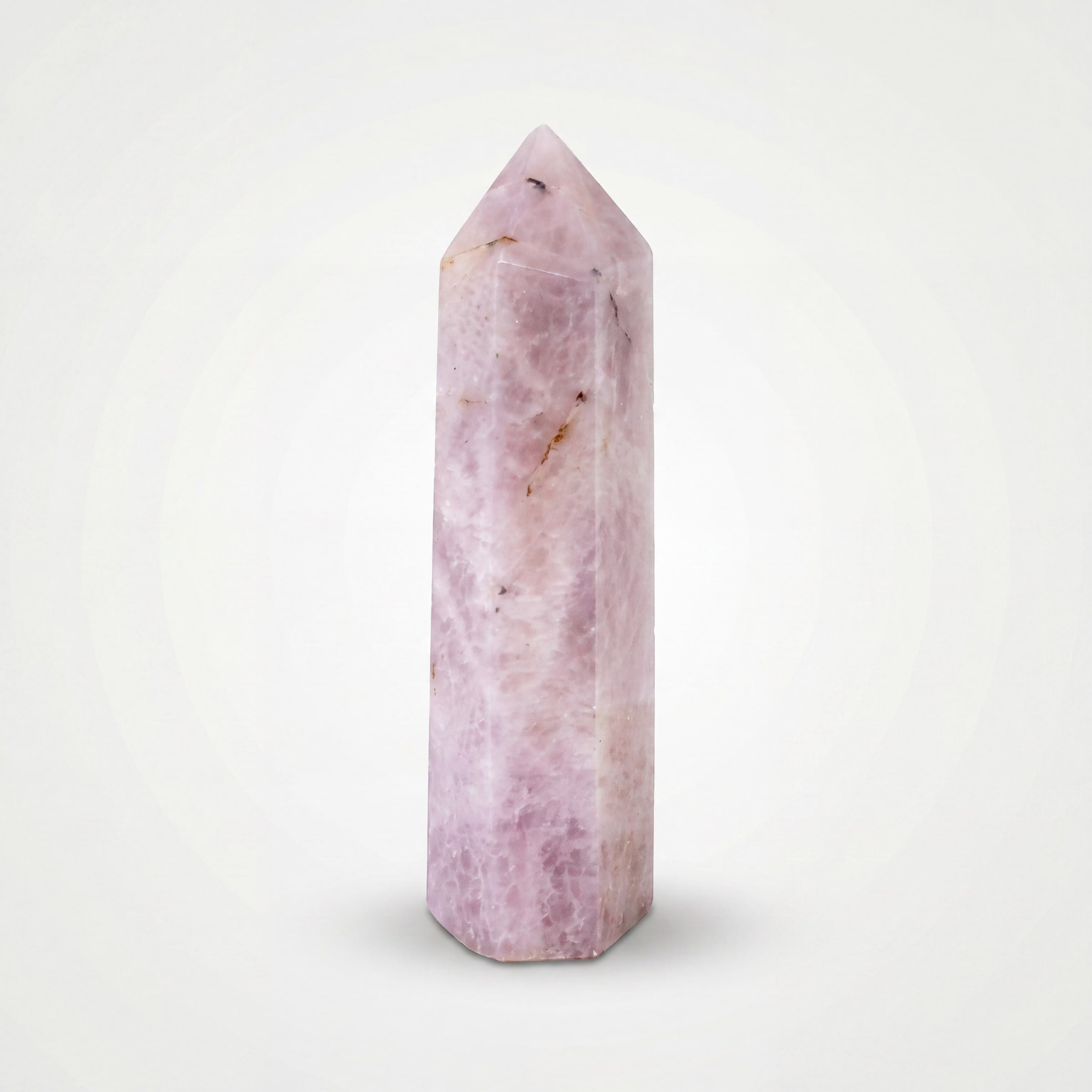 Lavender Rose Quartz Crystal Point Tower