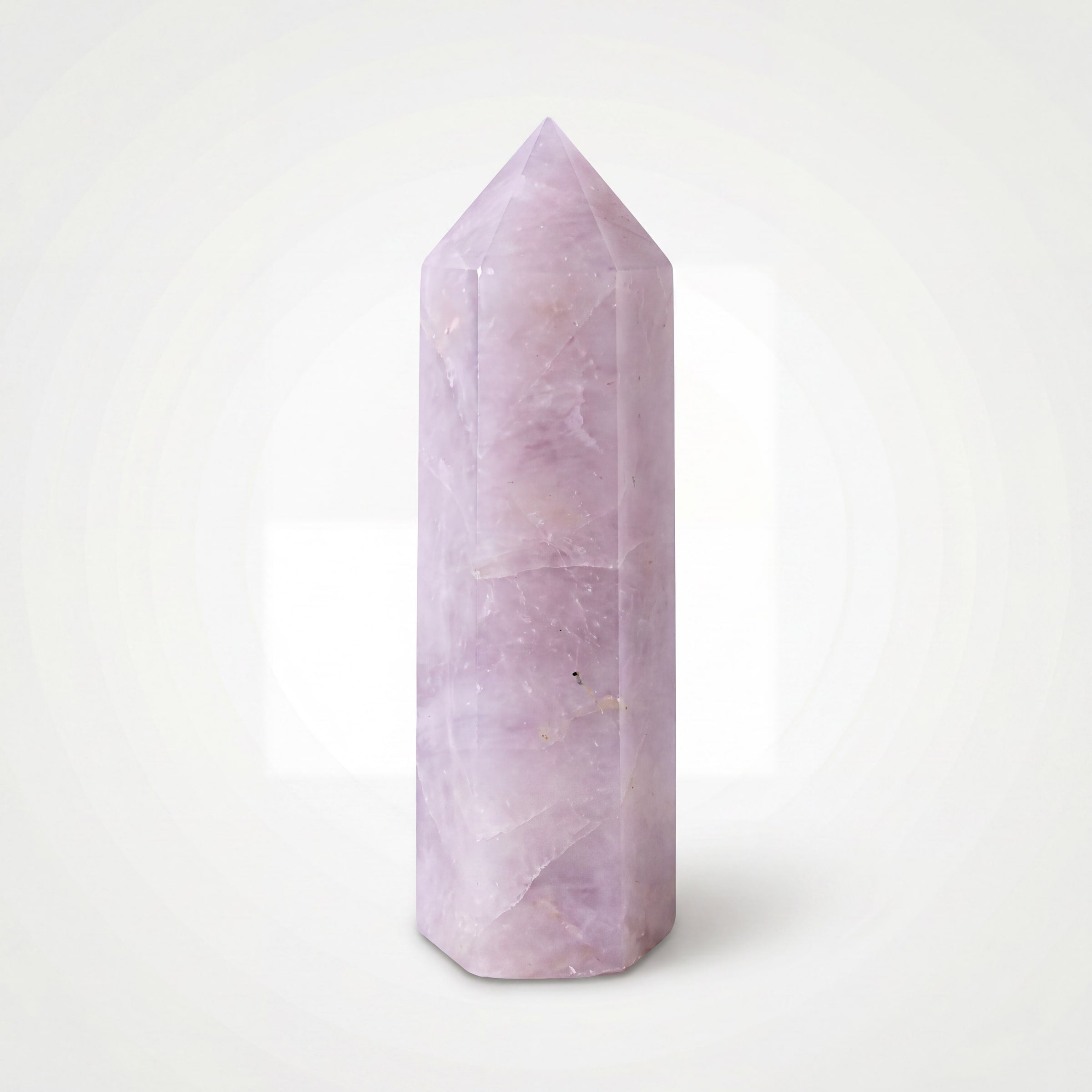 Lavender Rose Quartz Crystal Point Tower