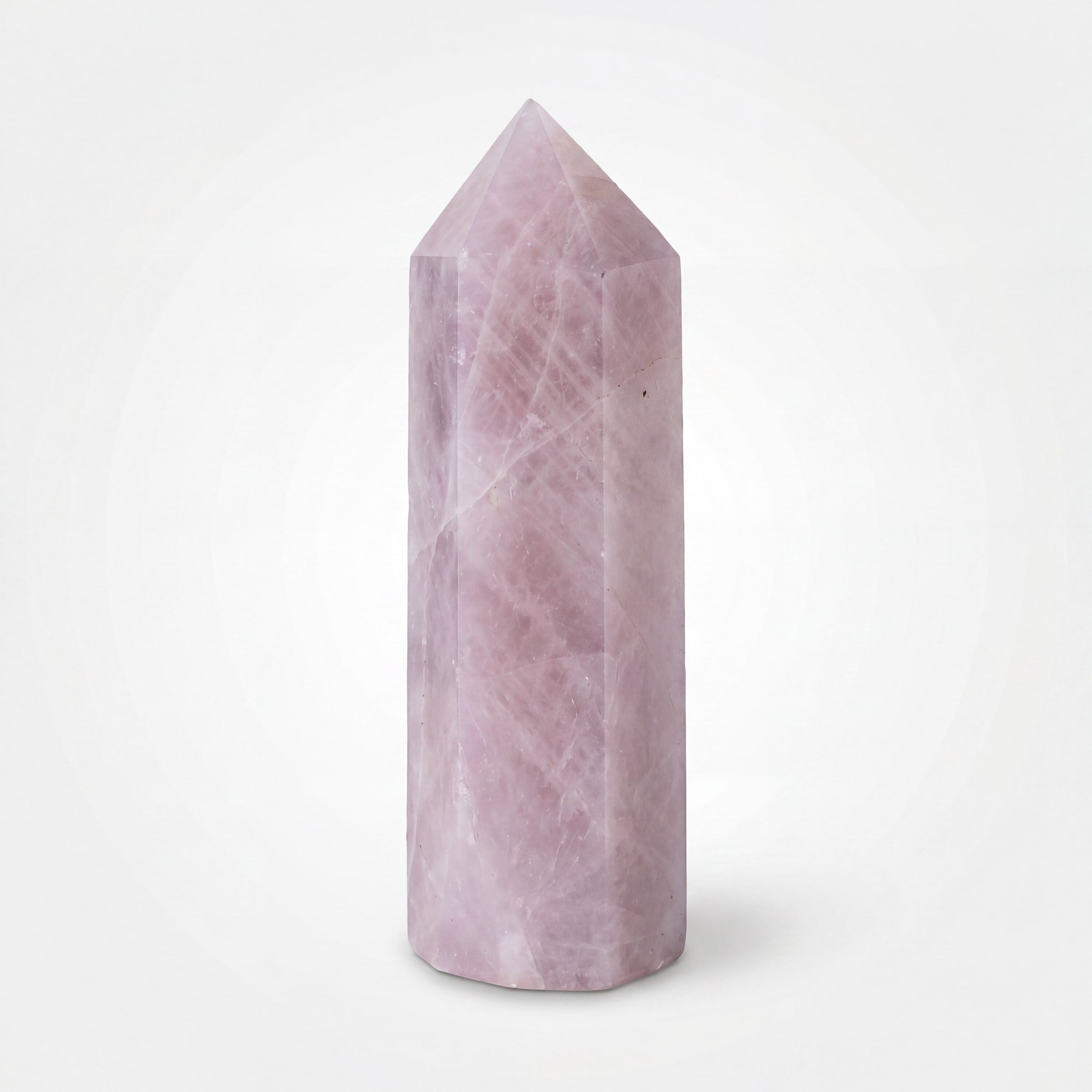 Lavender Rose Quartz Crystal Point Tower