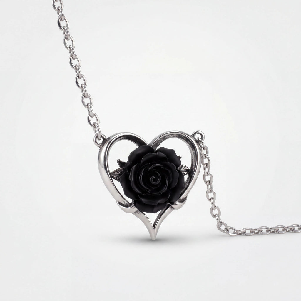 Alchemy Gothic Heart of Blackness Necklace